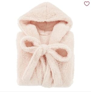 Pottery Barn Kids Hooded Sherpa Soft Pink Robe Size 8-10 Great Condition